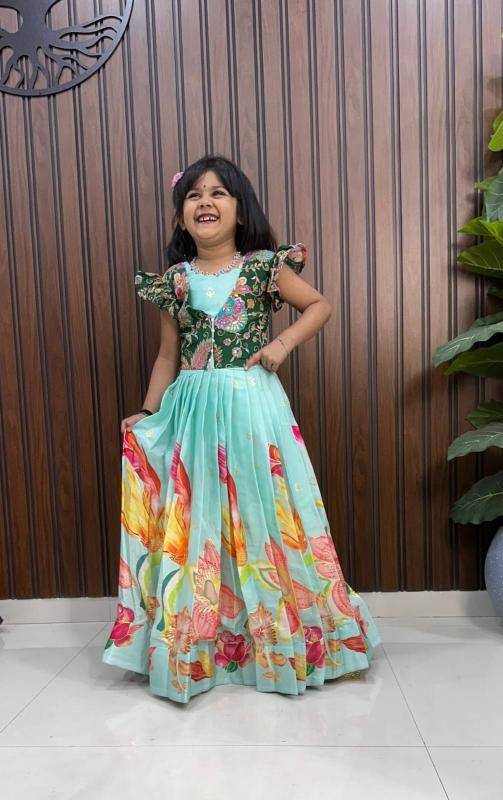 NEW LAUNCING KIDS GOWN silk Bulk kids wear market in Ahmedabad